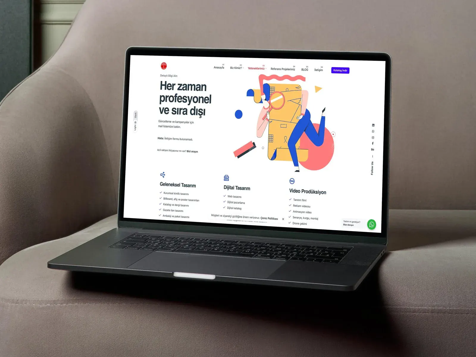 Web Siteleri için hazırlanan web & dijital çalışması